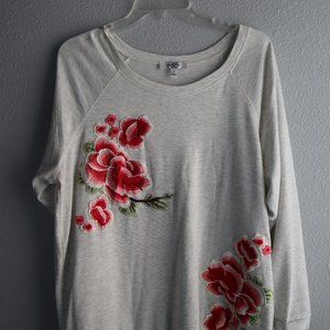 Sweatshirt with floral detail